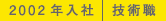 2002年入社 技術職